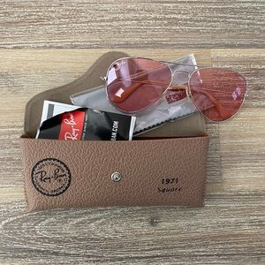 Ray-ban NWT and pouch light pink shade lenses